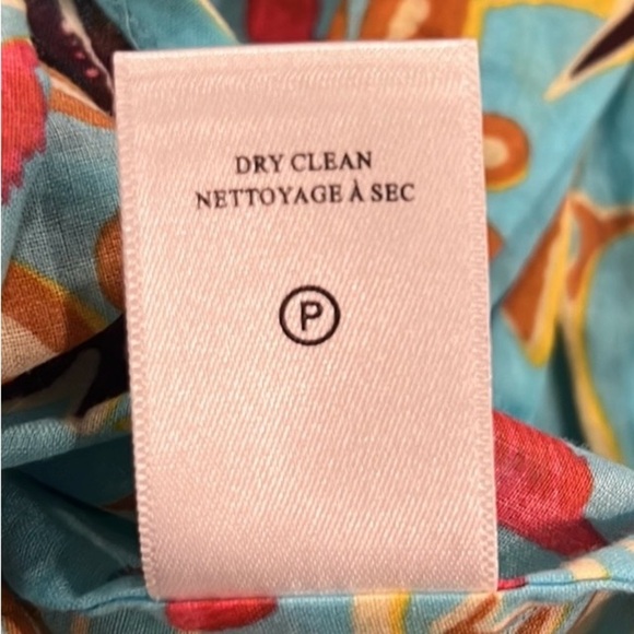 A.L.C Capri top grotto multi aqua floral blouse size 6 - Picture 10 of 10